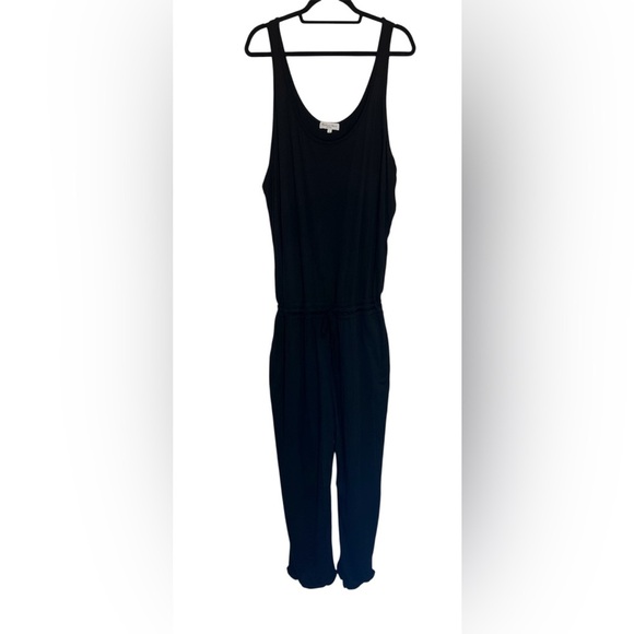 Michael Stars Women's Theo Tank Jumpsuit with Pockets, Solid Black, Size 2x - Picture 3 of 13